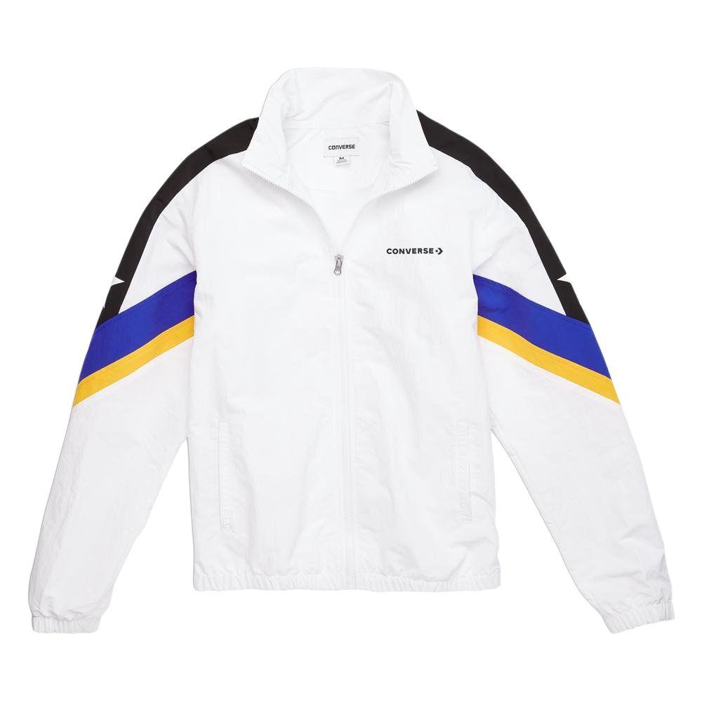 New Converse Colorblock Track Jackets & Coats Men's White 10006473-A01