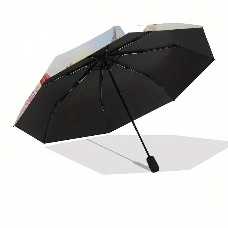 Disney Princesses,Castle,Fantasy Manual Opening and Closing Umbrella, 8-Rib Reinforced Folding Design, Lightweight