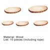 10 szt./zestaw Plasterki drewna Lekkie Twarde Okrągłe Niewykończone Kawałki Kory Sosnowej do Domu