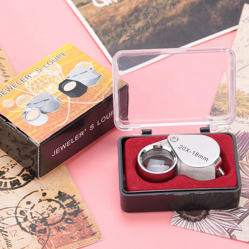 Portable Handheld 20X Magnifier Magnifying Glass Jewelry Watches Tool