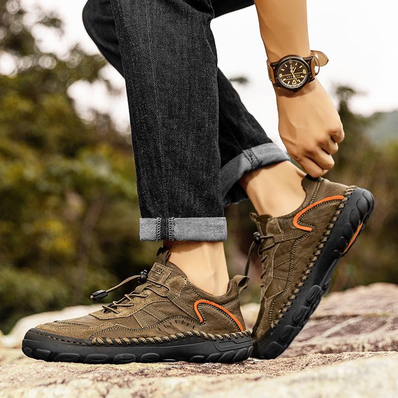 Весна/осень Мужская обувь ручной работы в стиле ретро Большие размеры Повседневная обувь — фото 8