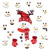 Christmas Snowman Emoji Sticker Gift Decoration Sticker Self-adhesive Cartoon Funny Snowman Refrigerator Sticker Window Sticker