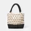 Neue Mode Handgefertigt Gewebt Holzperlen Damen Tragetasche Lässig Reise Hohl Ausgestanzt Perlen Strandhandtasche Handgemacht Achseltasche