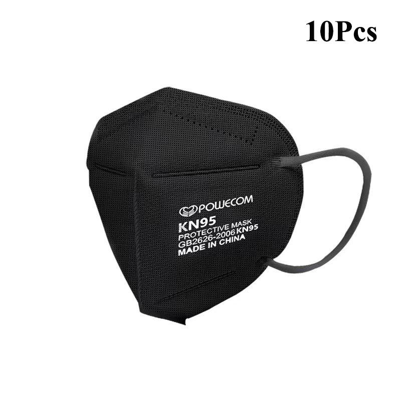KN95 Mask Powecom Protective Reusable KN95 Face Masks Breathable and Safety Dust Black Mask 95% Filtration Mouth Muffle Cover