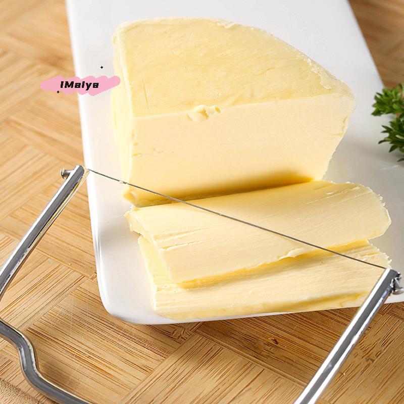 M-1PC Butter Wire Slicer Steel Handheld Butter Cutter Cheese Gadget Wire Kitchen Cutting Supplies Cheese Cutter But