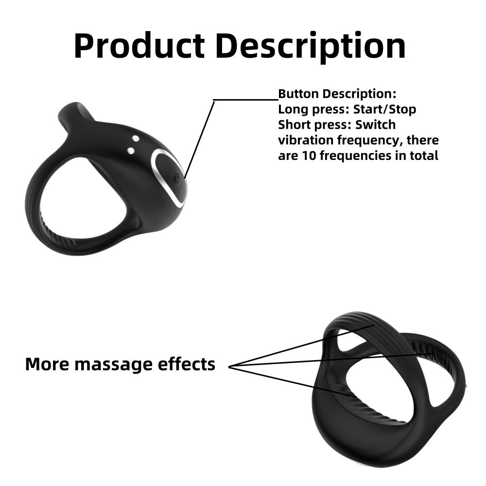 Elektrischer Hodenring Vibrator Penis Trainingsring Lang Anhaltender Ejakulationsverzögerer Vibrator G-Punkt Stimulation Penis Erektion Massage