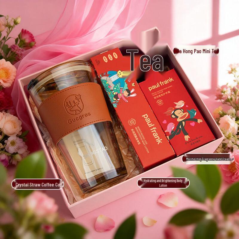 Holiday Gift Set: Coffee Cup, Body Lotion, Hand Cream & Tea