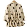 Plus Size Women's Polka Dot Retro Slimming Top – Short-Sleeved, Loose-Fit Summer Shirt