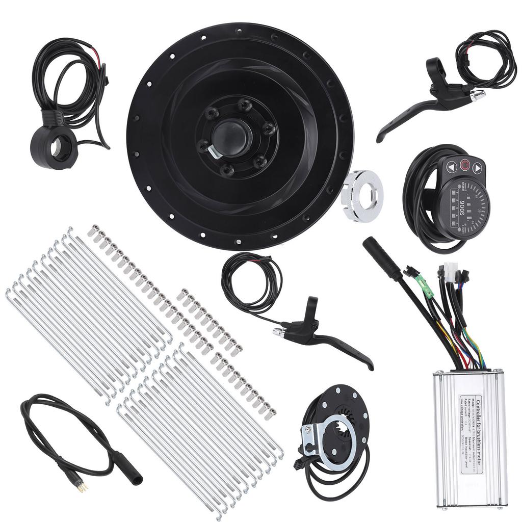 48V 500W Rear Wheel Hub Motor Electric Bicycle Conversion Kit with KT‑900S Display Meter for 12G Wheel