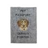 German Wirehaired Pointer - Dog Passport Case, Document Case, Gift for the Traveller from the Brand