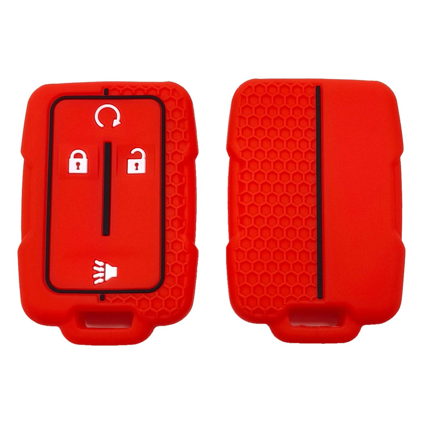 

Rubber Car Key Fob Cover Silicone Protector Case for Chevrolet Suburban Tahoe Colorado Silverado GMC Canyon Sierra Yukon красный