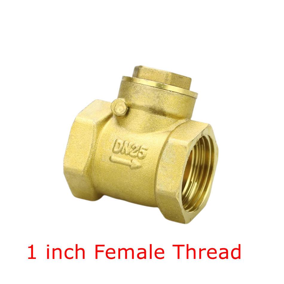 1/2 - 2 inches Female thread Brass Horizontal Check Valve 2-ways Threaded Swing Water Pipe Fitting