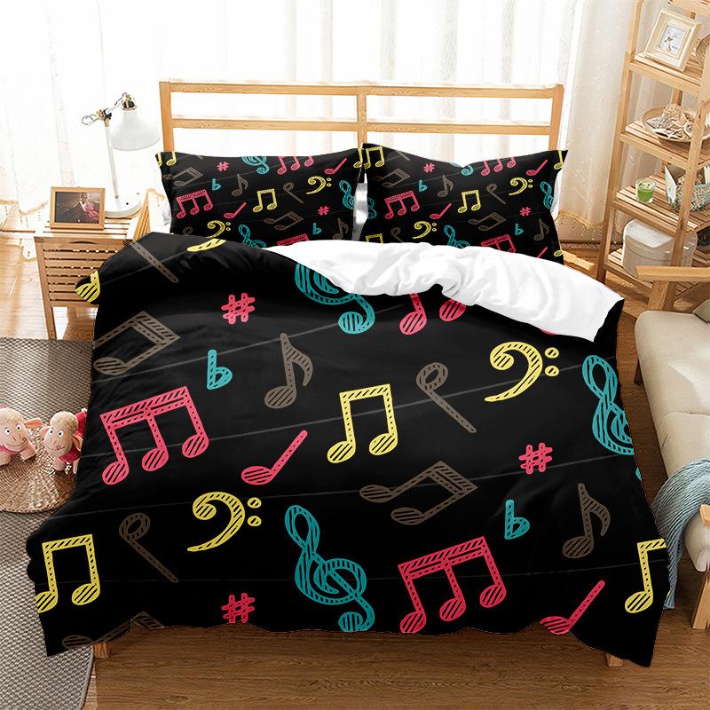 Three-Piece Cartoon Picture/Car/Emoji Digital Printing Bedding Trade