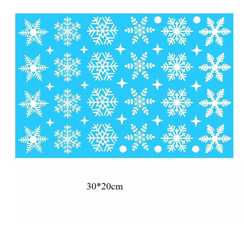 Noel Pencere Çıkartmaları Xmas Ağacı Ev Kar Tanesi Cam Çıkartması Mutlu Noeller Dekorasyon Ev Navidad Hediyeleri Noel