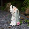 85AD Elegant Memorial Link Angel Statue For Outdoor Garden Trim Durable Resin Craftsmanship