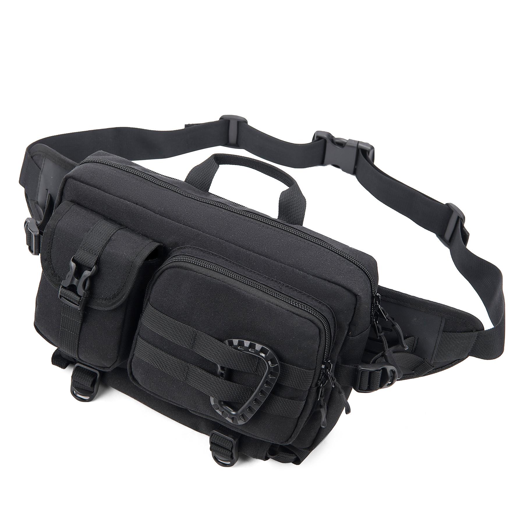 

Мужская тактическая поясная и нагрудная сумка кроссбоди - Многофункциональная спортивная сумка для активного отдыха 12 чёрный