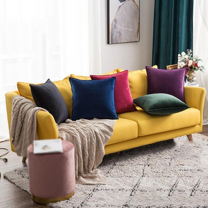 Наволочка сплошной цвет большой диван подушка для гостиной наволочка ...