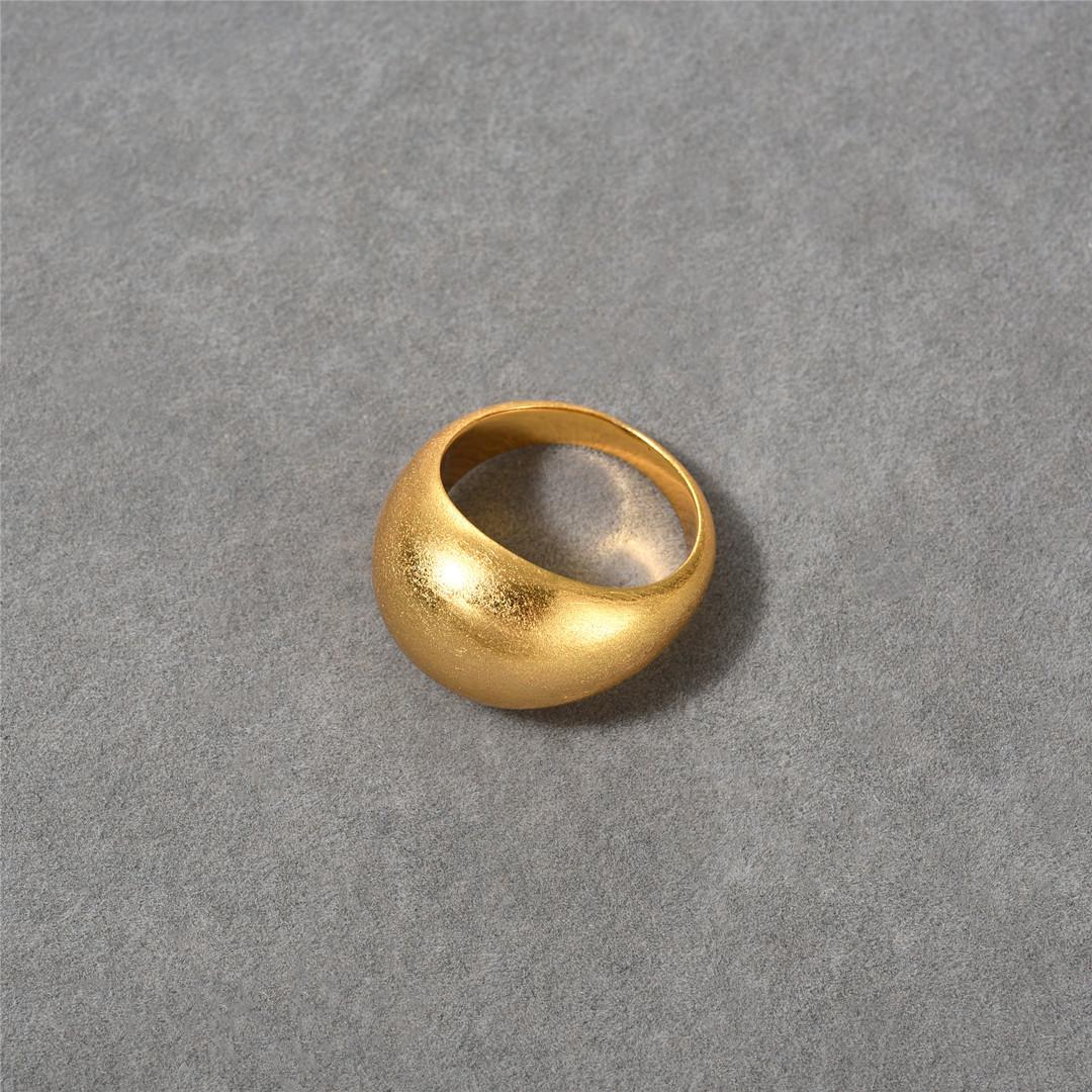 

Модное Персональное Простое Латунное Покрытие 18K Настоящим Золотом Матовое Однотонное Кольцо Кольцо Модное Для Поездок На Работу Обязательно Ввести Кольцо Женское no. 6