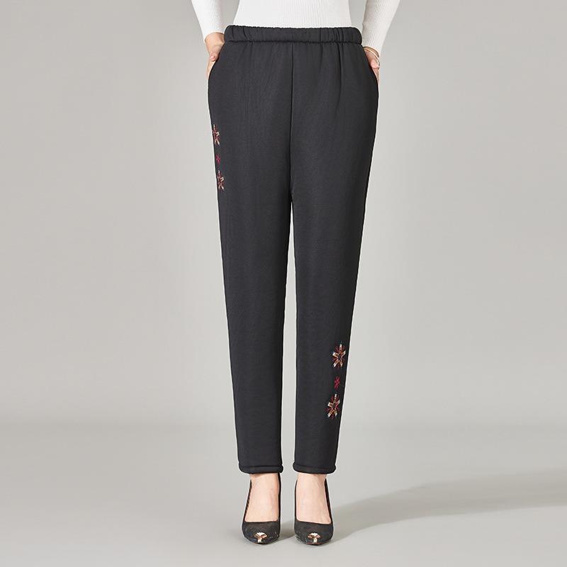 

Пожилые хлопковые брюки женские брюки из овечьей шерсти для мамы начесанные и утолщенные верхняя одежда зимние брюки для пожилой женщины с высокой талией свободные брюки для бабушки 5XL