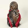New 90*90cm Leopard Print Luxury Brand Square Silk for Women Foulard Satin Bandana Summer Soft Neckerchief Beach Hair Scarves