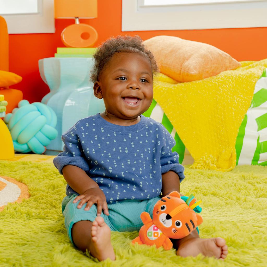Bright Starts Outing Chime Tiger Months and Fingertip Educational Hand Play Stroller Toy 12949 [0 Up]