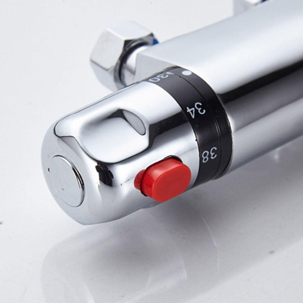 Durable Shower Valve Chrome Bottom Exposed Bar Shower Mixer Valve Tap Bathroom Accessories Bathroom Faucet