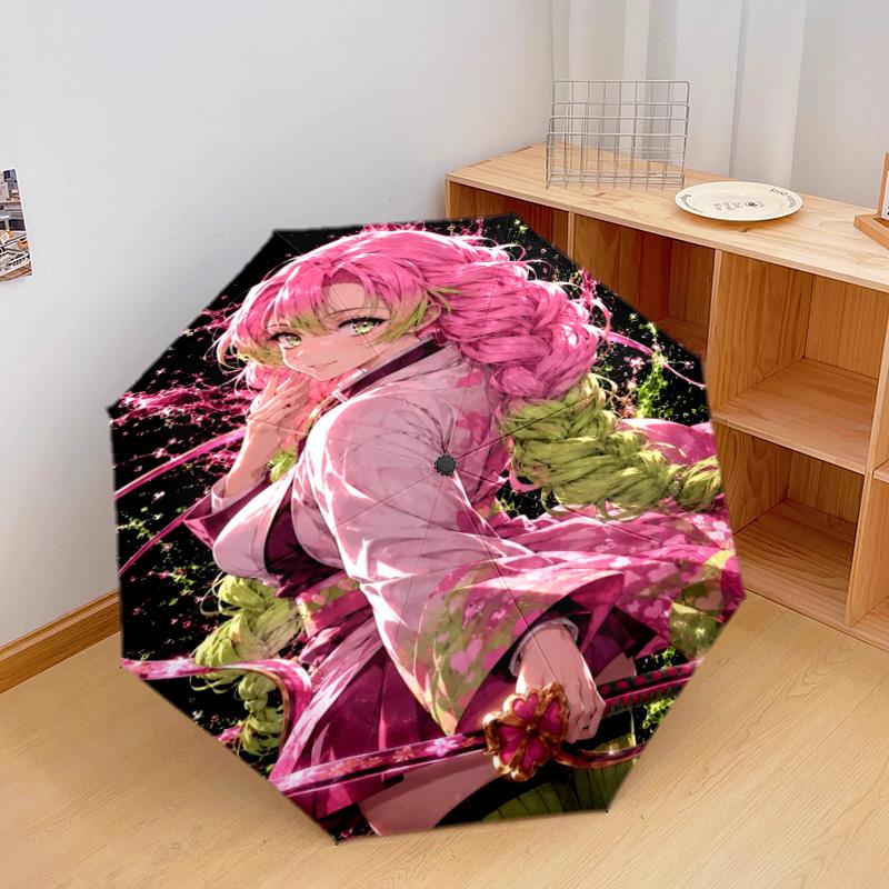 1PC Demon Slayer Automatic Umbrella - Suitable Travel Outdoor Portable Umbrella Birthday Gift Daily Essentials