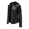 Winter Warm Women Short Coat Leather Jacket Zipper Tops Overcoat Outwear