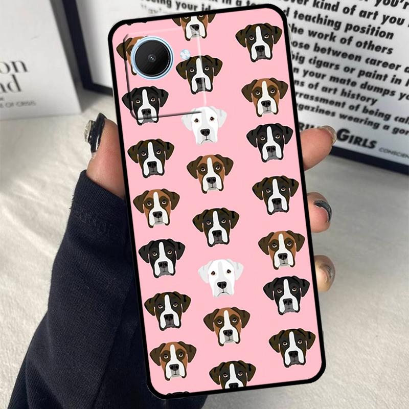 Boxer Dog For Realme 15 14 10 11 12 13 Pro Plus C65 C67 C71 C63 C61 C55 C51 C53 C75 GT6 GT7 Pro Case