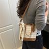 Woven straw handbag bag women's new high-end texture niche popular messenger bag shoulder bag bucket bag