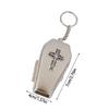 Punk Inspired Coffin Keychain Openable Pendant Necklace Metal Texture Party Keyring Goth Culture Key Accessory for Daily