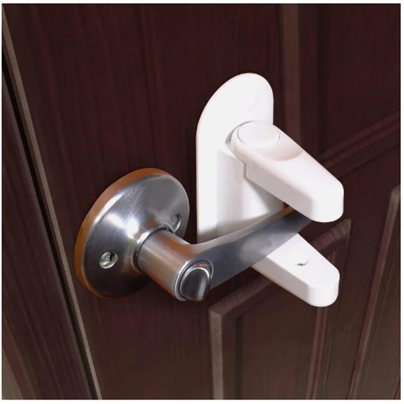 Universal Door Lever Lock Child Baby Safety Lock Rotation Proof Professional Door Adhesive Security Latch Multi-functional.
