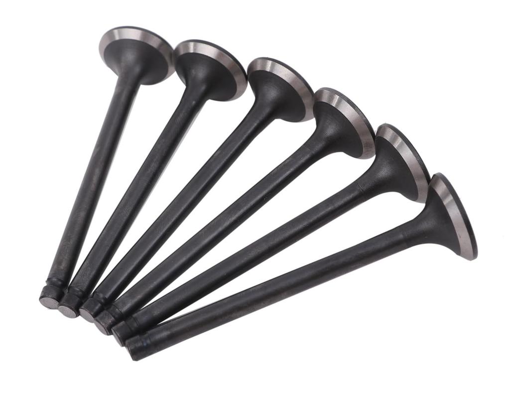Set of 6 Exhaust Valves for Compatible with Alto Jimny Wagon R Every K6A, HA12S, HA12V, HA21S, JA22W, JB23W, MC11S, DA62V, DA62T, Etc.