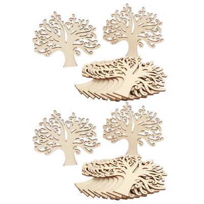 20Pcs Tree Shape Wood Chips Multi Purpose Smoother Surfaces Unique Appearance DIY Wood Chips for