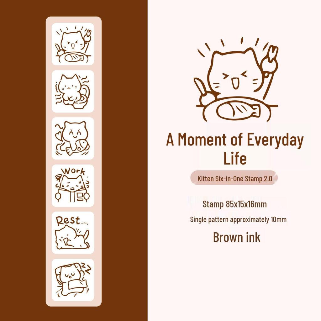 Xin Mo Kitten Stamp 2.0: Creative Decorative Journal Stamp Set