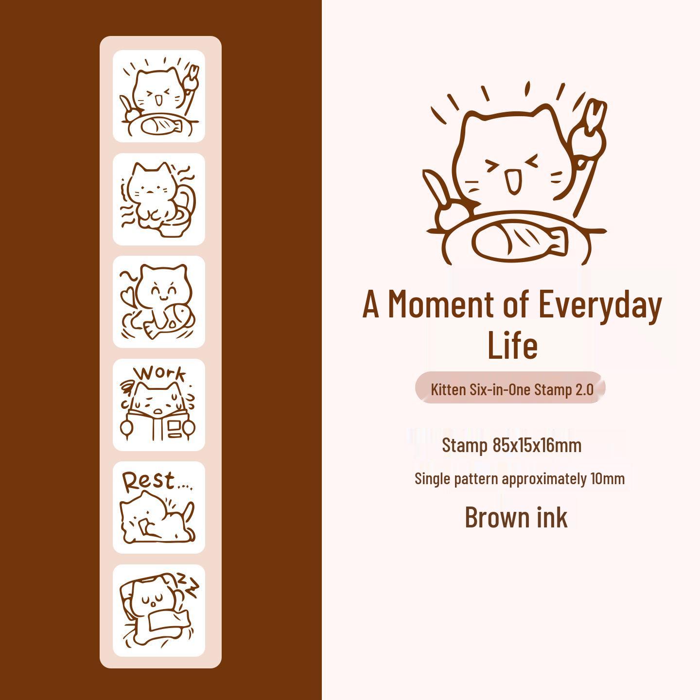 Xin Mo Kitten Stamp 2.0: Creative Decorative Journal Stamp Set