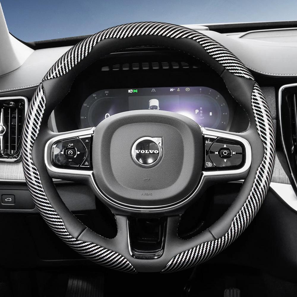Suitable for Volvo Steering Wheel Cover with Segmented Quick-Release Design, Durable, Compatible with Models Such As Xc60, Xc40, Ex40, Xc90, S60