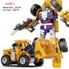 Jinjiang New Transformation Toys Boy Anime Devastator Movie Action Figure Model Car Robot Engineering Vehicle Kids Gift 6 in 1 Poseable Articulated