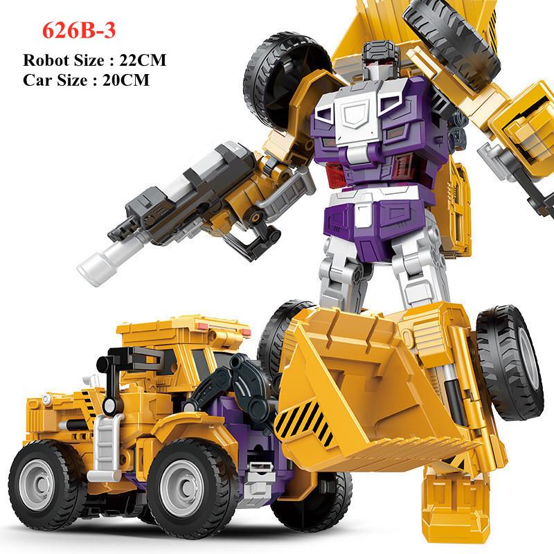 Jinjiang New Transformation Toys Boy Anime Devastator Movie Action Figure Model Car Robot Engineering Vehicle Kids Gift 6 in 1 Poseable Articulated