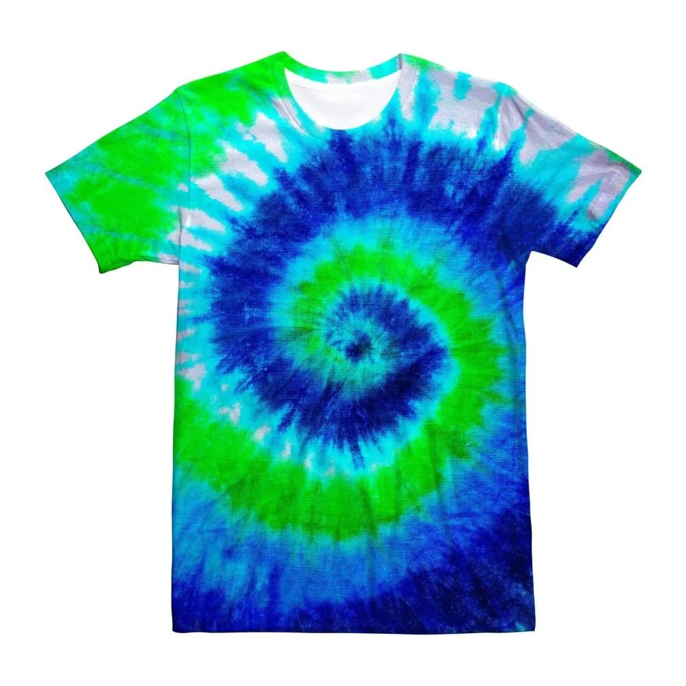 Children's T-shirt Rainbow Tie-Dye 3D Print Kids Clothes Short Sleeve T-Shirt Summer Children Top Round Neck Children's Clothing