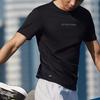 Li Ning Běžecká série Jednobarevné Tričko s potiskem písmen Reflexní Rychleschnoucí Prodyšné Krátký rukáv Pánské Topy Černé ATST081-1
