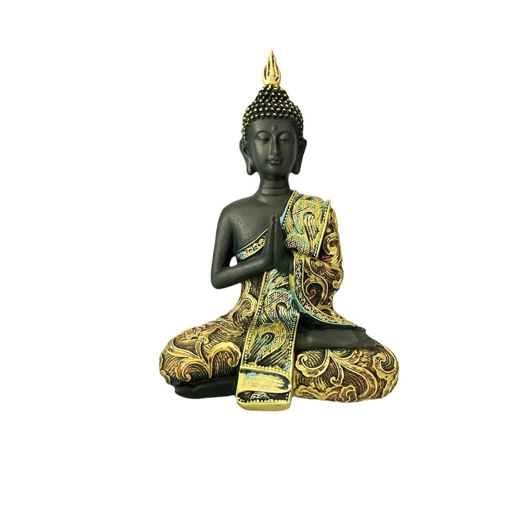 Últimas Estatuas de Buda Mono Negro Adornos Uso en el Hogar Bonitas Decoraciones para Sala de Estar Decoración de Entrada Artesanías de Resina Duraderas