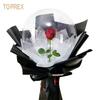 TOPREX Latex Led Balloon Light Rose Flower Design With Transparent Color for Christmas Party Bouquet Decoration CE ROHS