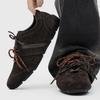 Mens Retro British Brown Casual Sneakers Low-Top Walking Shoes Unisex Round Toe Rubber Sole