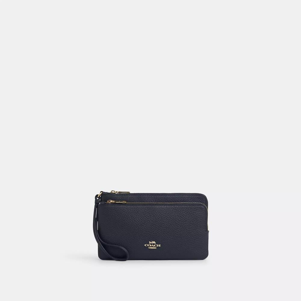 

Coach Double Zip Wallet gold midnight One Size