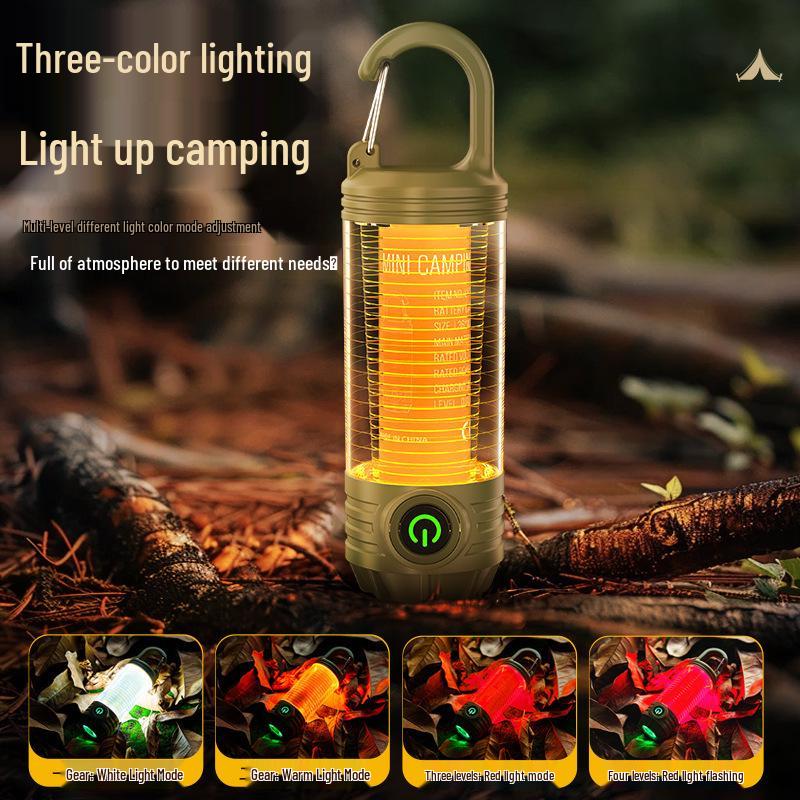 Multifunctional High-Power Portable Camping Light with Flashlight & Tent Atmosphere Light