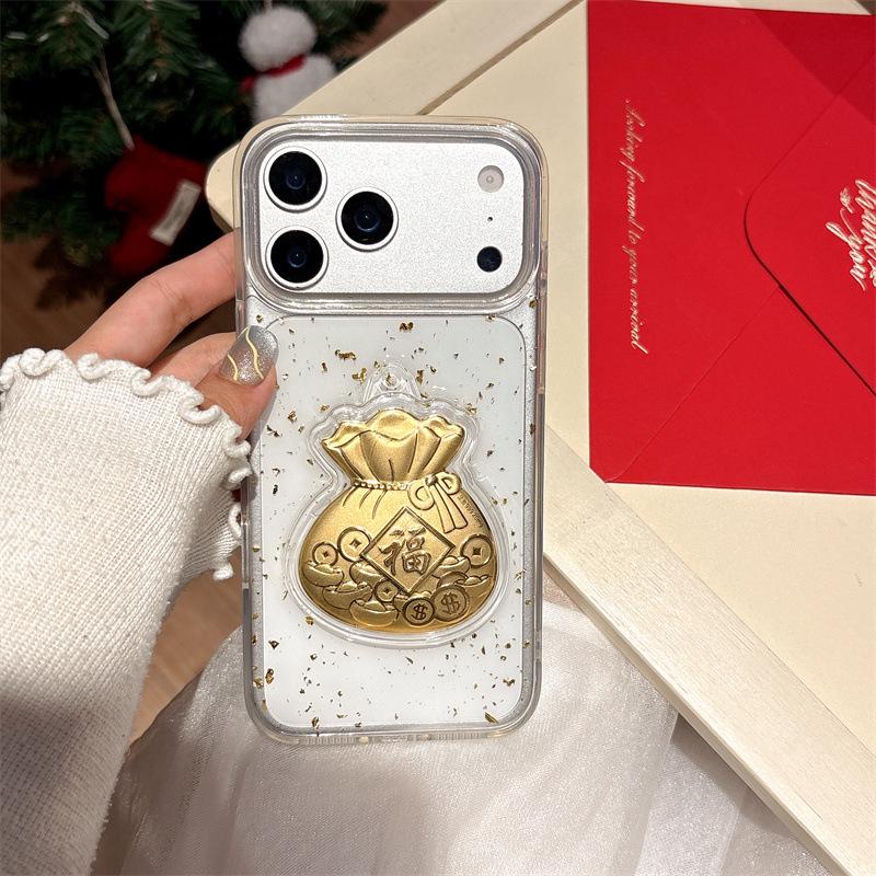 Gold Foil Soft Phone Case for iPhone 13/14/17/17PM/16 Promax