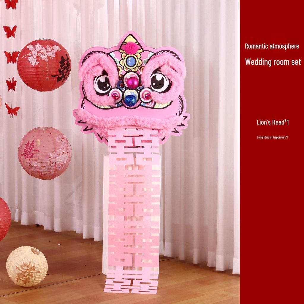 Wedding Decoration Set: Bride’s Bedroom, Living Room & Photography Props with Origami Lion Ornaments