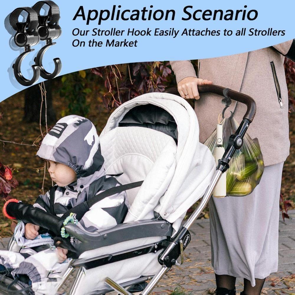 Large Hook Pushchair Hanger Hook and Loop Pram Accessories Decor Stroller Accessories Car Seat