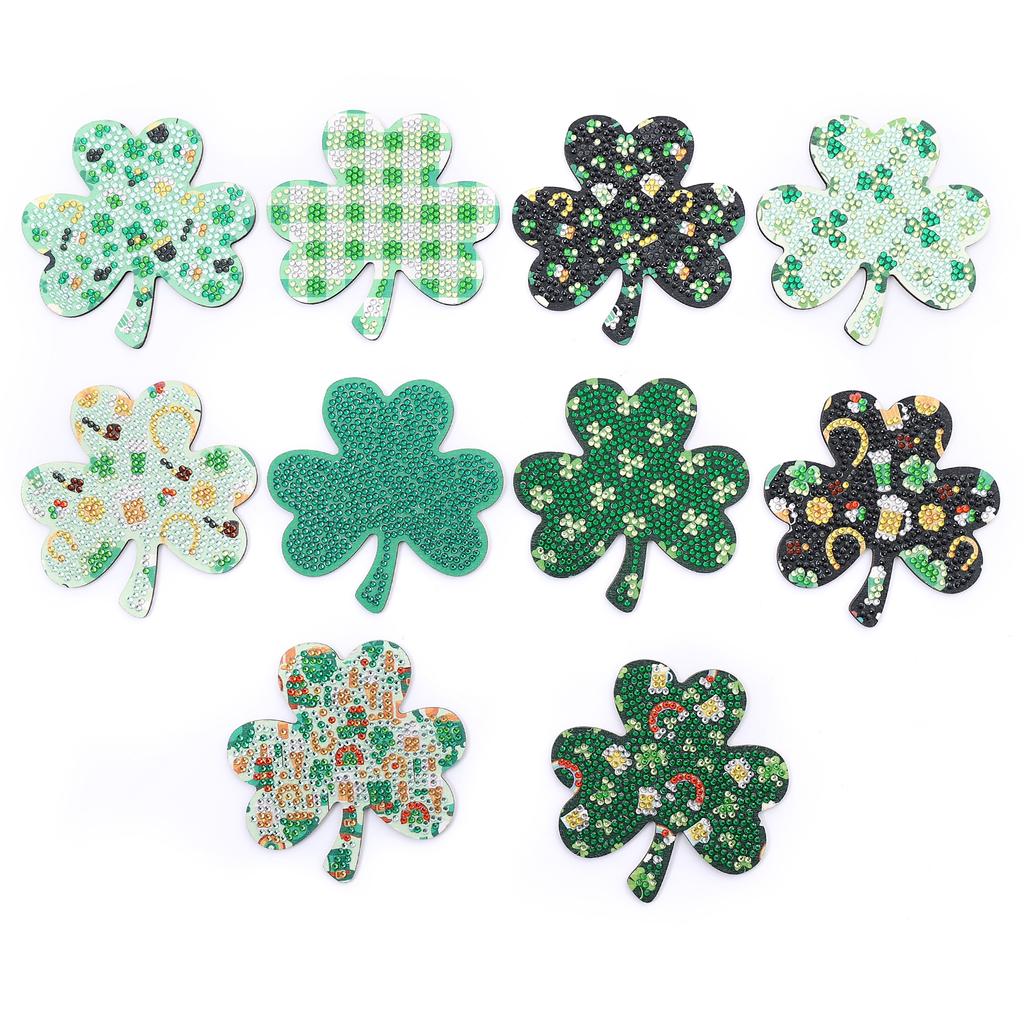 Coasters Spring Clover Pattern Kit Crafts For St. Patrick Day Decor